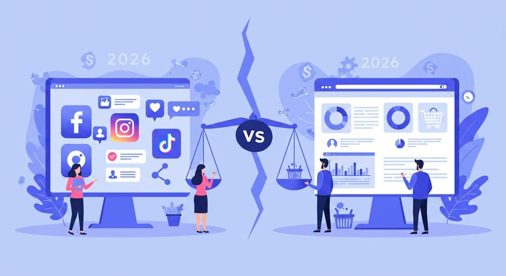 Redes sociais ou site próprio: qual estratégia gera mais vendas para empresas em 2026?